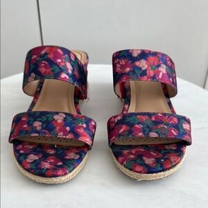 Abella Red and Pink Espadrilles Vibrant Floral Design